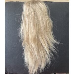 Vintage Minnic 100% Human Hair Hairpiece Topper Blonde 13” Clip In Partial Wig